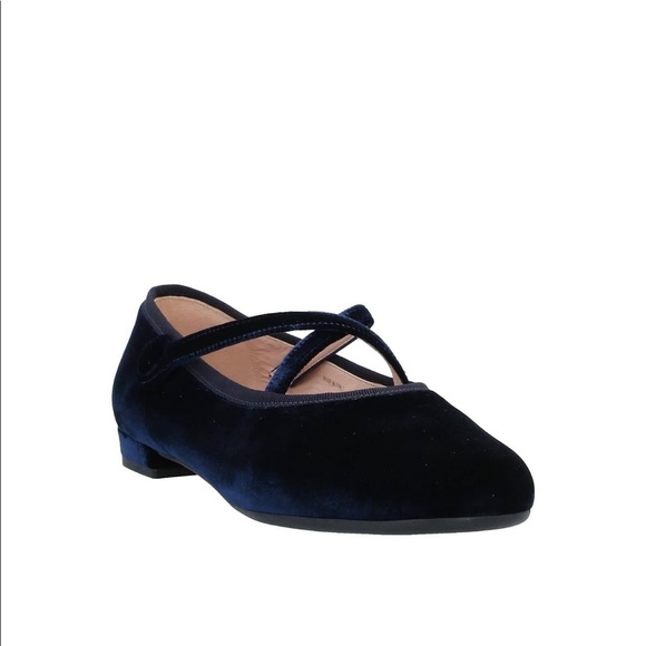 Miu Miu VELVET CROSS STRAP BALLERINA FLATS - Picture 8 of 9